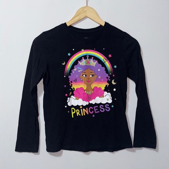 The Children's Place Black Princess Tee girls size Large (10/12) - Picture 1 of 5